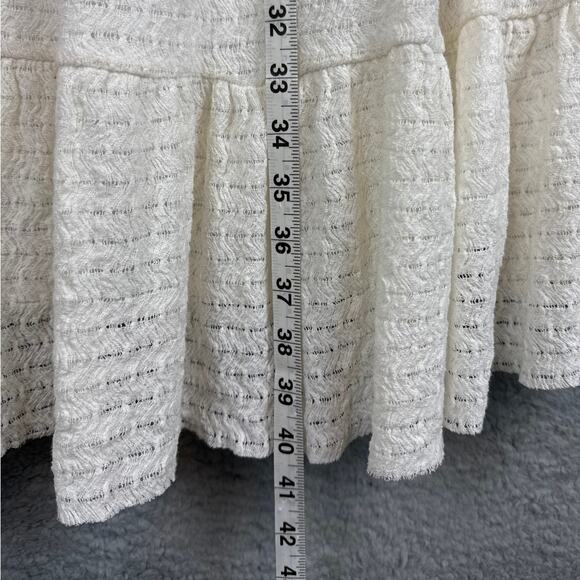 Topshop Crochet Mini Oversized Swing Sun Dress In Ivory Plus Size 14 - Picture 5 of 7